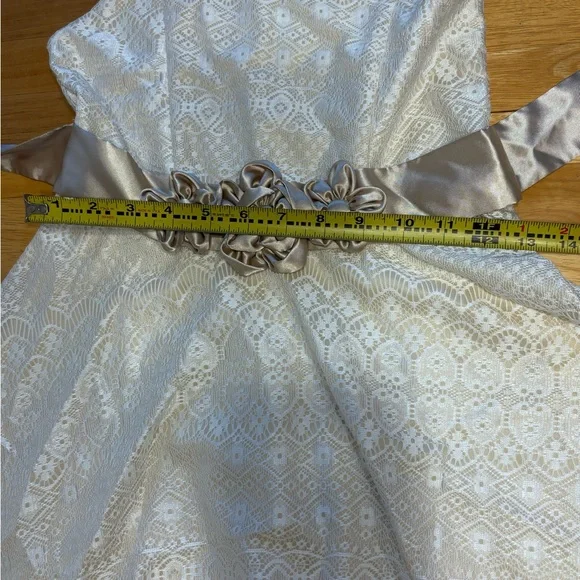 Flower Girl Dress Bonnie Jean Girls sz 12 hi low Easter Pageant Fairy Princess - Picture 6 of 11